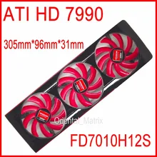 Free Shipping NTK FD7010H12S DC 12V 0.35A For AMD ATI HD 7990 Video Card VGA Fan HD7990 Graphics Card Fan 4 Wire Cooling Fan