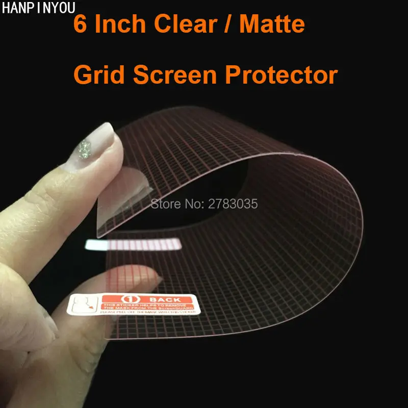 6 Inch 73mm*129mm Universal Clear Glossy / Antiglare Matte Diy Grid Screen Protector Protective