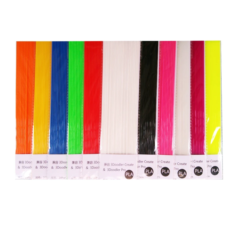 3D Pen PLA filament Compatible with 3Doodler pro and 3Doodler create ,degradable material PLA Plastic Strands Kits 11 colors/Set 3D Pen PLA filament Compatible with 3Doodler pro and 3Doodler create ,degradable material PLA Plastic Strands Kits 11 colors/Set