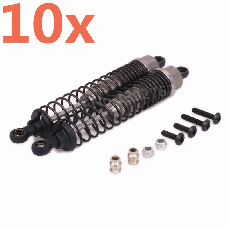 10 Pieces RC Car Aluminum Alloy Upgrade Oil Filled Rear Shock Absorber For 1/10 Scale Models Kyosho Optima 4WD CNC Hobby Buggy | Игрушки и