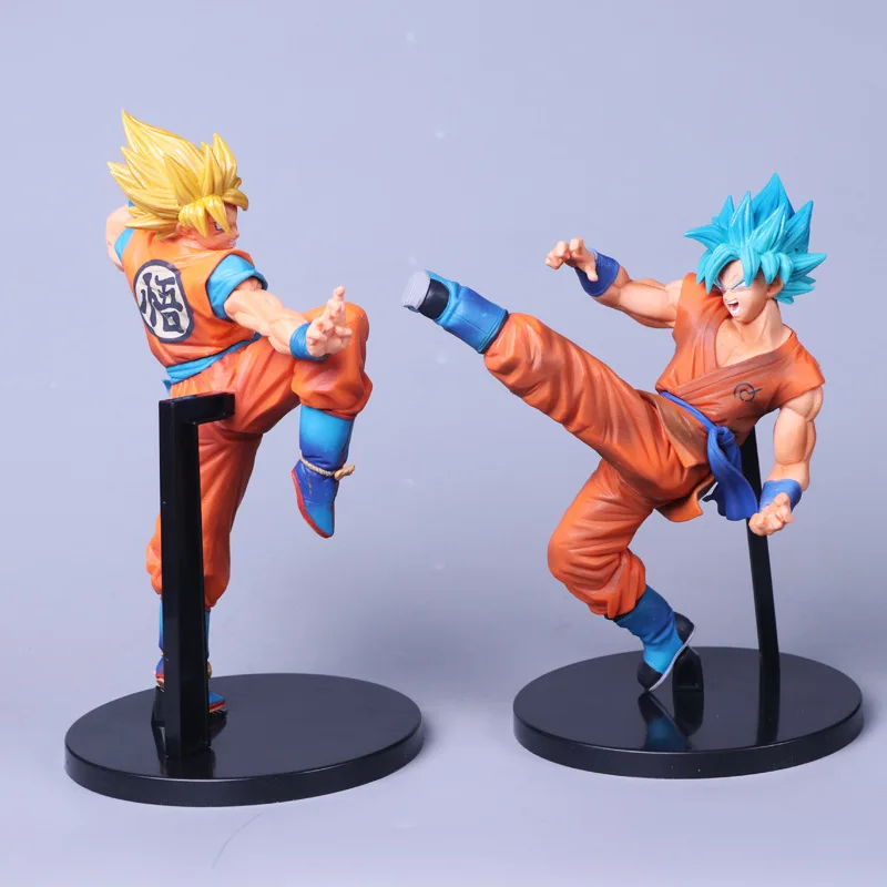 1pc/lot Goku Dragon Ball Action Figures Gold/Blue/Yellow Hair Super