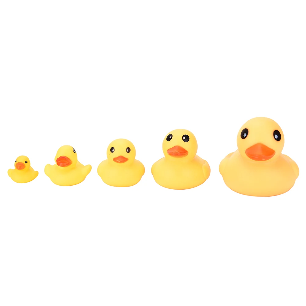 

Mini Cute Baby Kids Squeaky Rubber Ducks Bath Toys Bathe Room Water Fun Game Playing Newborn Boys Girls Toys for Children
