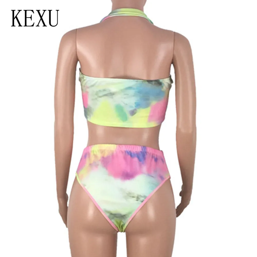 KEXU New Arrival Wrapped Bikini Two Pieces Sets Sexy Hollow Out Sleeveless Bodycon Bandage Bodysuits Summer Beach Party Wear KEXU New Arrival Wrapped Bikini Two Pieces Sets Sexy Hollow Out Sleeveless Bodycon Bandage Bodysuits Summer Beach Party Wear