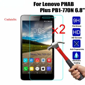 

2XFor Lenovo PHAB Plus Tempered Glass 2.5D 9H Screen Protector Safety Protective Film On PB1-770M PB1-770N PB1 770N 770M