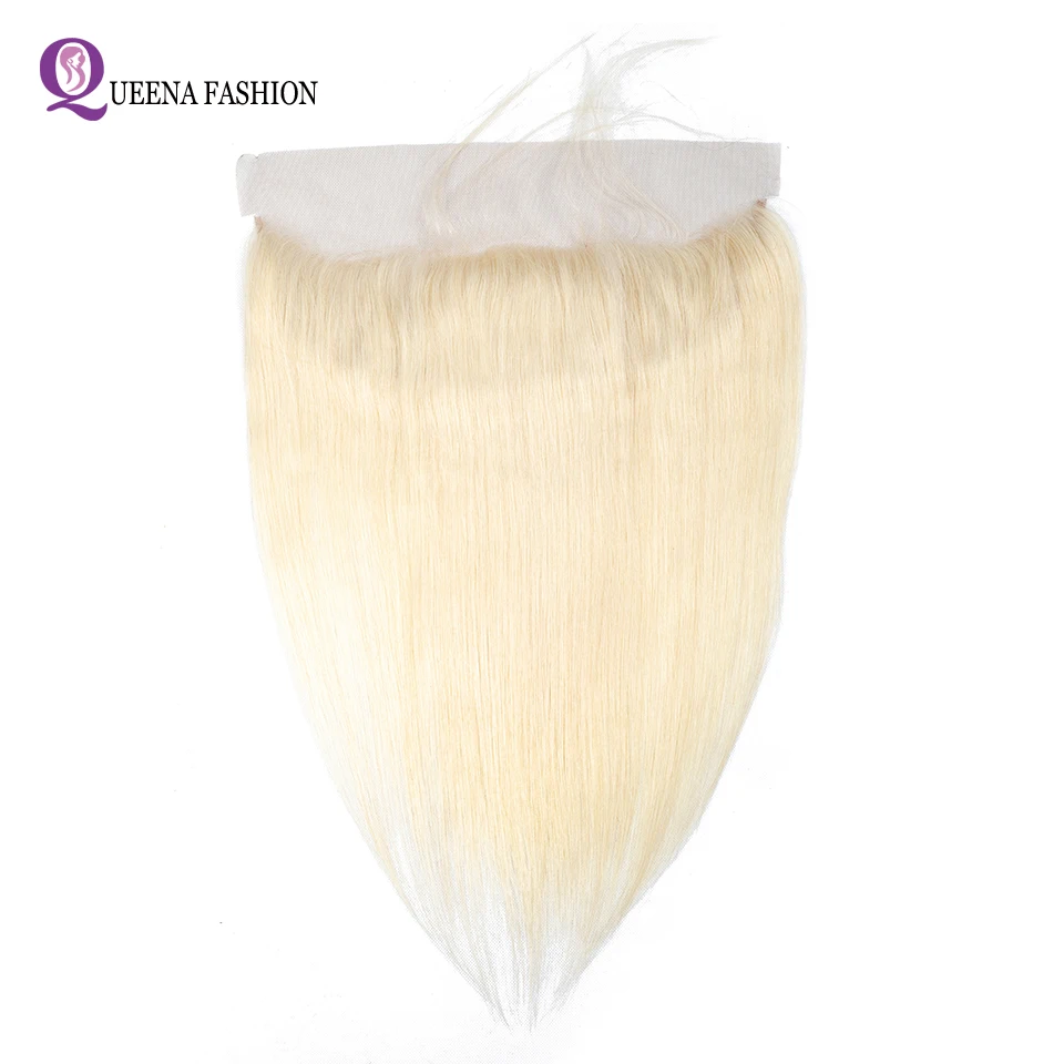 

613 Blonde Lace Frontal Peruvian Straight Hair Frontal 13x4 Ear To Ear Closure With Baby Hair 130% Density Queena Fashion