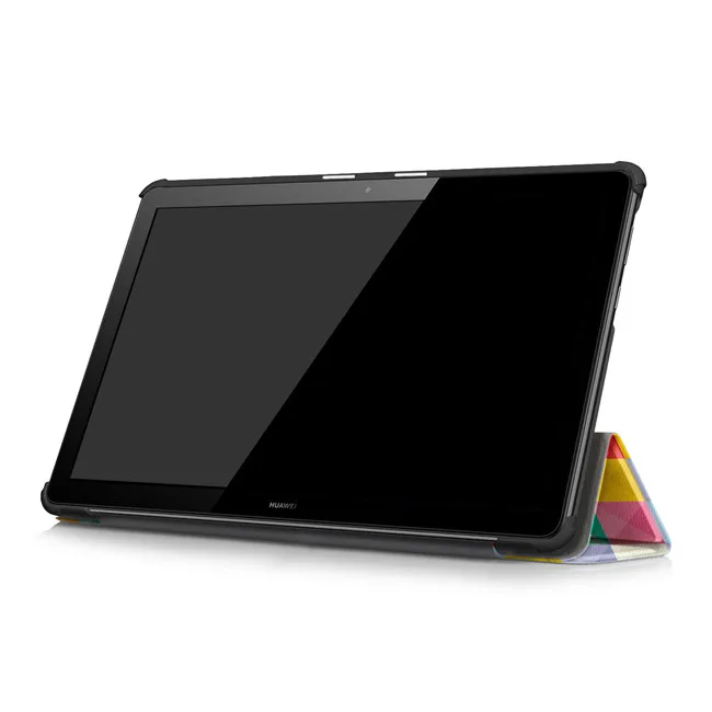 Протектор экрана из закаленного стекла+ чехол-подставка из искусственной кожи для huawei MediaPad T5 10 AGS2-W09 AGS2-L09 AGS2-L03 10," планшет