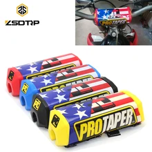 ZSDTRP Pro Taper для мотокросса Dirt Bike, в полоску, руль для питбайк, руль, панель для жировых захватов, защита груди, Крестовина, подходит для 1-1/8, рукоятка