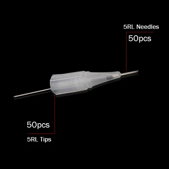 

100pcs 5RL Microblading Needles Tips For Tatoo Electric Eyebrow Tattoo Machine Pen Permanent Makeup Accessories 5r pmu Needles