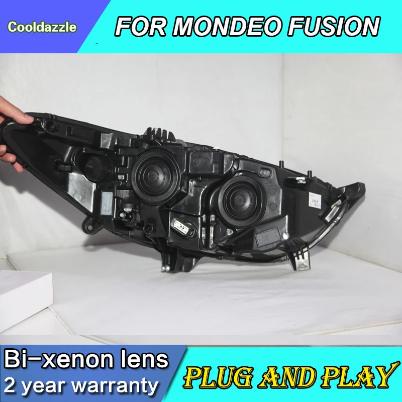 Автомобильные стильные передние лампы для FORD FUSION MONDEO, титановый светодиодный фонарь, передние лампы, 2013,, год, с динамическим поворотом