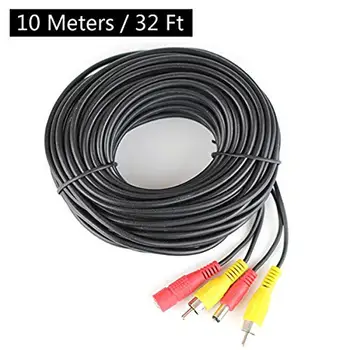 

Adeeing Generic 10M Security RCA Power Audio Video AV Cable CCTV Camera reverse camera Power video signals transmitting r30