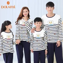 Pajamas For Family Women Love Sleepwear Cotton Stripe Children Pajamas Men And Women Sleep Lounge Couple Pajama Sets