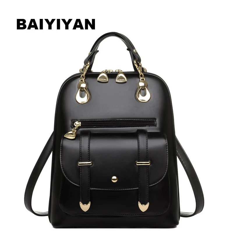 

Variety Women Backpack PU Leather School Bag For Teenagers Girls Leisure Backpacks Female Rucksack