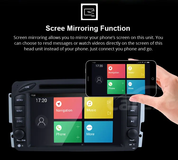 Sale Android 9.0 Two Din Octa Core Car DVD Player Stereo System For Mercedes Benz W209 W203 W463 Viano W639 Vito  WIFI Radio GPS Blu 11