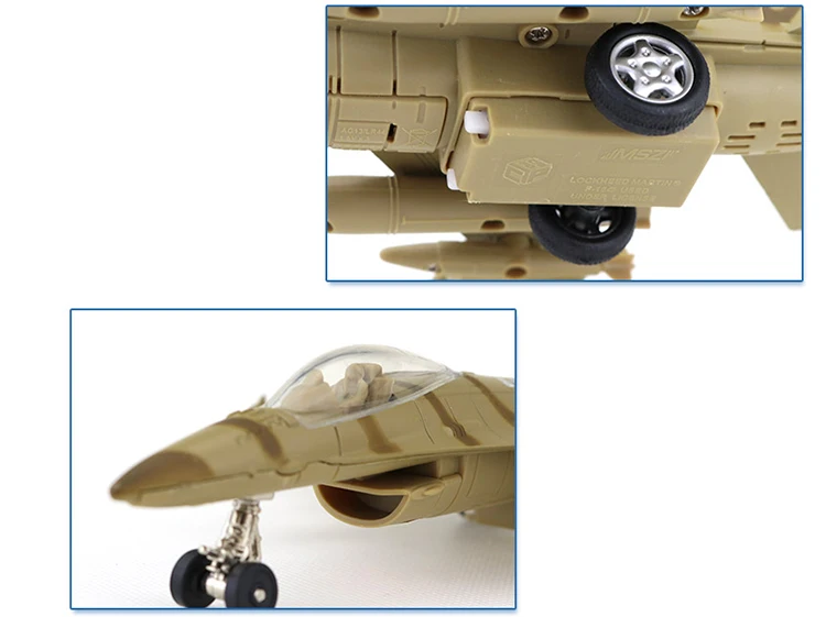 Сплав истребитель F16 модель военный вертолет игрушка со звуком и свет отступить Функция Детские хобби, детских игрушек, подарки