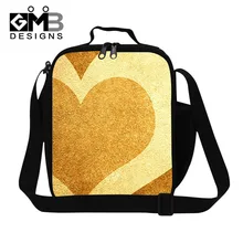 Love Heart шаблон ланчира сумки для ланча на День святого Валентина изолированные Ланч-бокс для девочек женские теплоизоляционные сумки для еды тепловой мешок