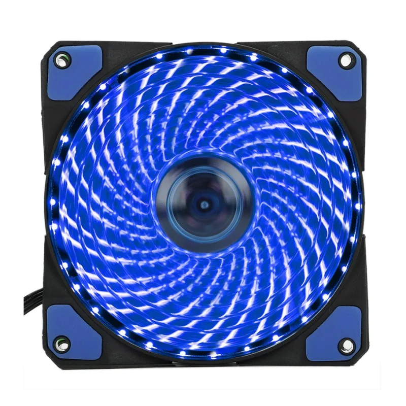 

120mm PC Computer 16dB Ultra Silent 33 LEDs Case Fan Heatsink Cooler Cooling with Anti-Vibration Rubber