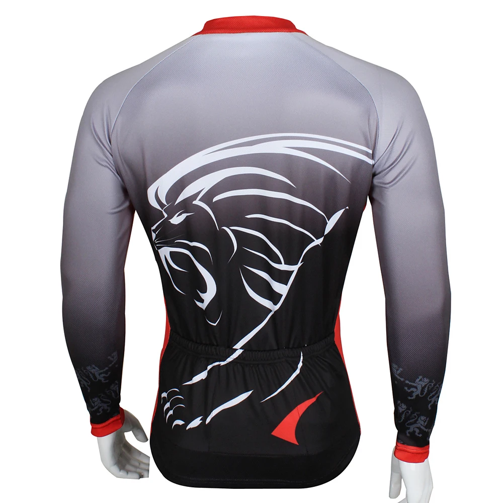 ILPALADINO Серый цвет Мужская велосипедная с длинным рукавом Мужская дышащая анти-пот Мужская полная молния велосипедная одежда Джерси