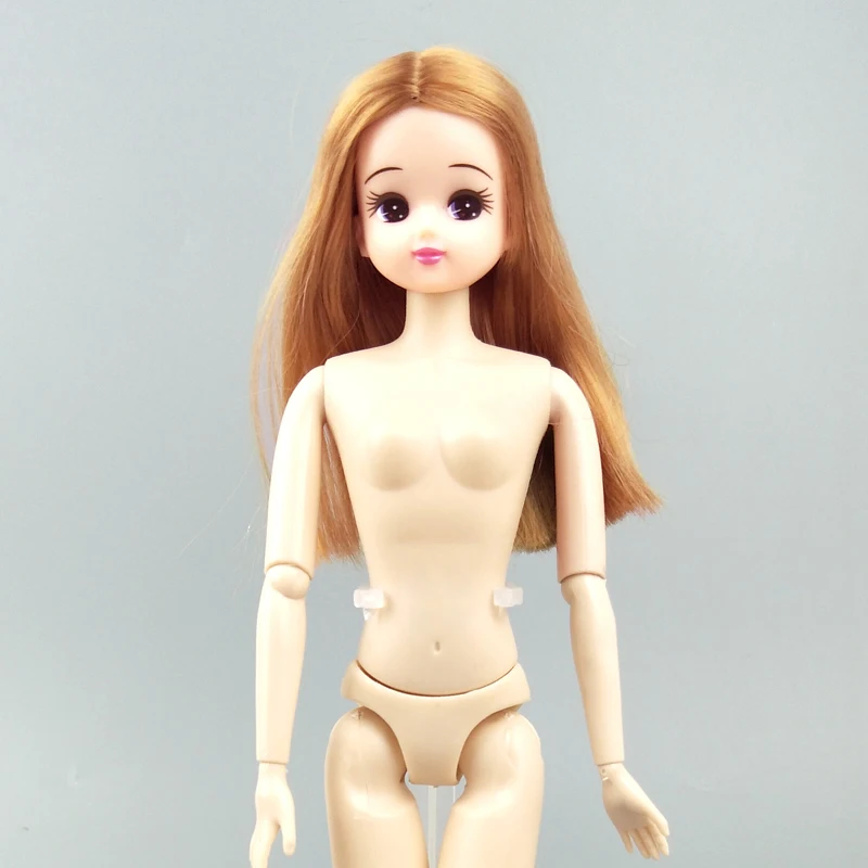 Детская игрушка коричневые волосы 12 суставов Подвижная кукла BJD голова для тела и