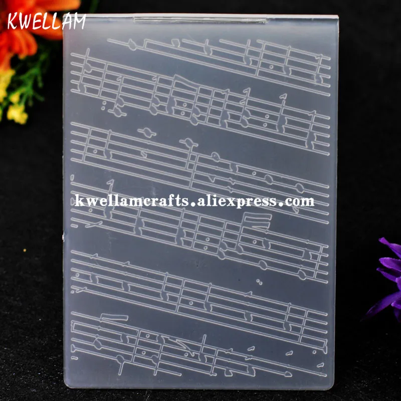 

Musical Note Plastic Embossing Folder For Scrapbook DIY Album Card Tool Plastic Template 10.6x14.5cm KW7073110