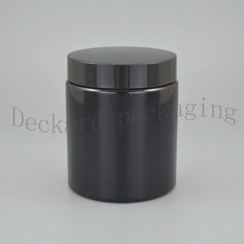 

50pcs 250g Black Plastic Cream Jar,250g Empty Cosmetic Container,Facial Mask Cream,250ml Empty Lotion Container Refillable Jar