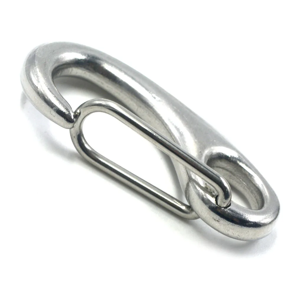 Silver-Tone-Multifunctional-304-Stainless-Steel-Egg-Shape-Small-Spring-Snap-Hook-Quick-Link-Carabiner (1)