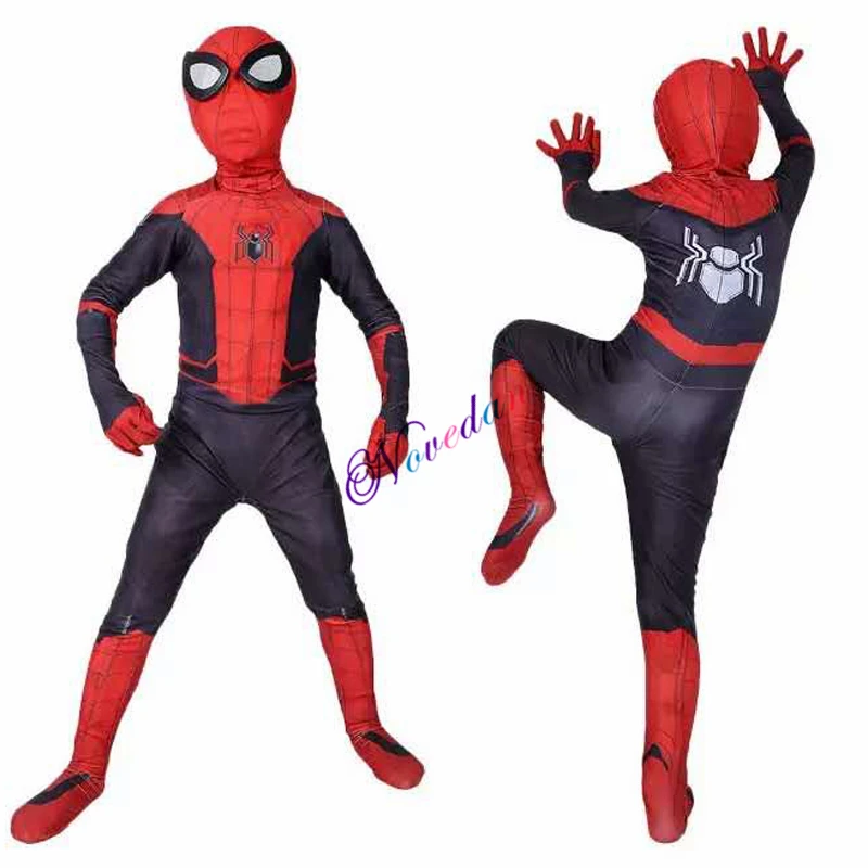 

Adult Kids Spider Man Far From Home Peter Parker Cosplay Costume Zentai Spiderman Super Hero Bodysuit Suit Jumpsuits Halloween