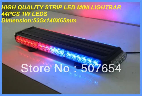 

High quality DC12V 53cm 44W Led car Mini warning light bar,emergency lightbar,police strobe lights,8flash,warerproof
