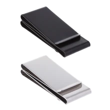 THINKTHENDO New Stainless Steel Slim Double sided font b Money b font font b Clip b