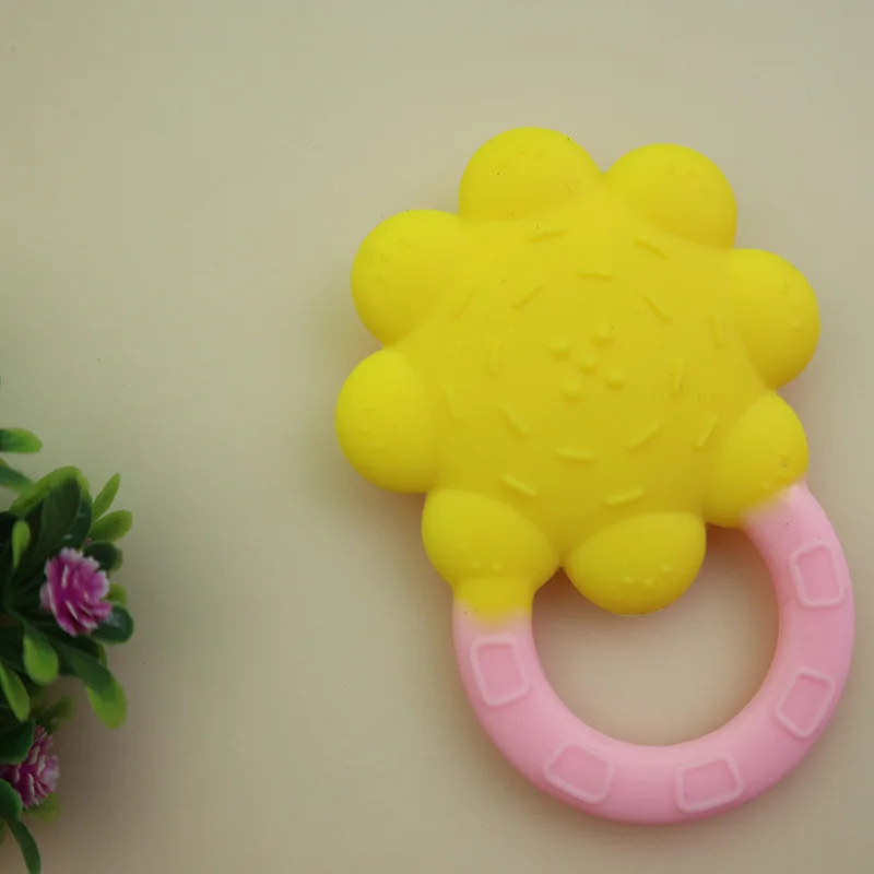 yellow sun flower teether
