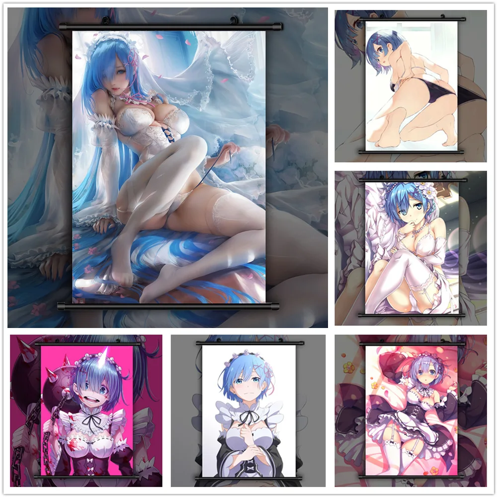 Настенный аниме постер Re Zero Kara Hajimeru Isekai Seikatsu Rem|Рисование и каллиграфия| |