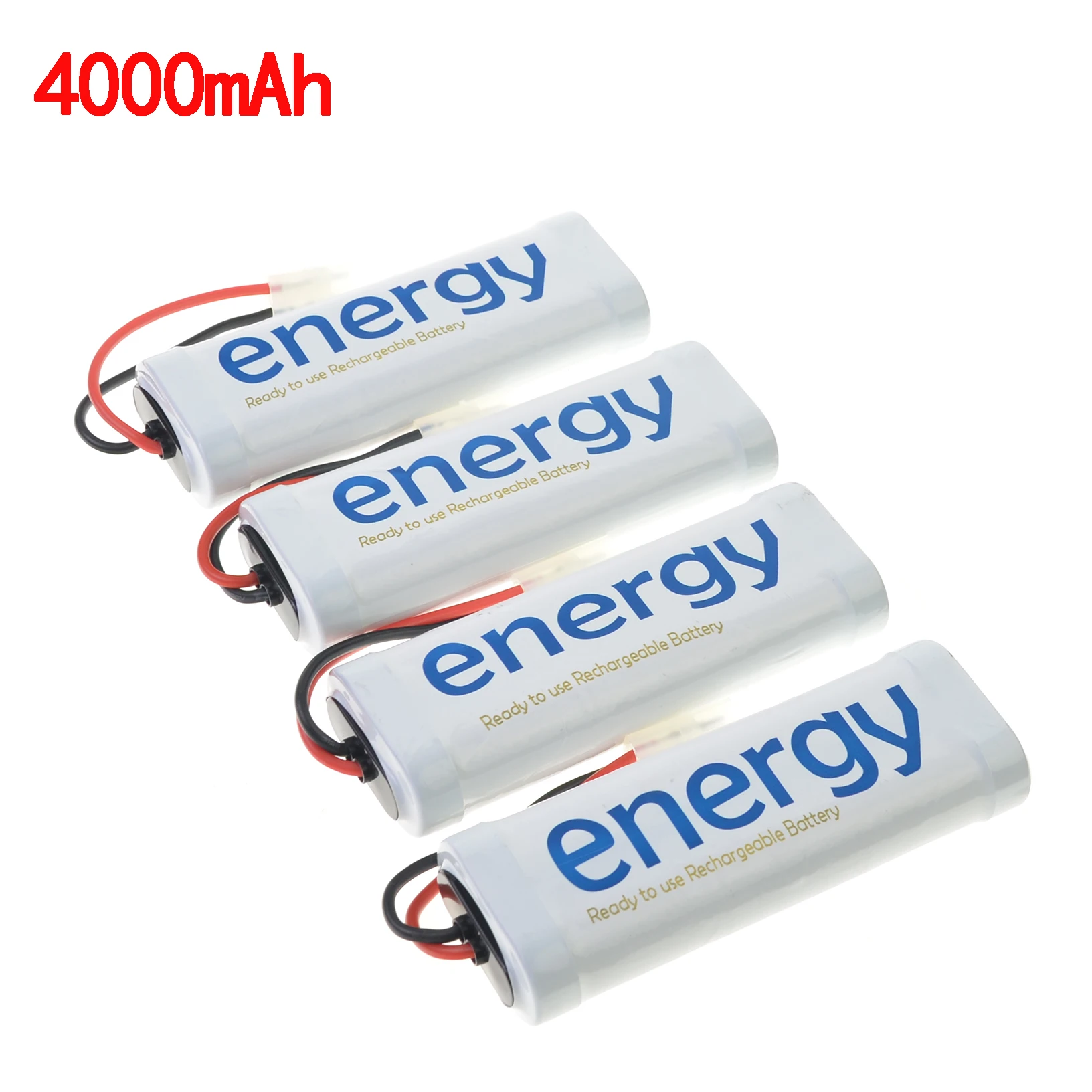 2/3/4/5 шт RC 7,2 V 4000mAh NiMh Plug energy 2x Белый перезаряжаемый аккумулятор - Цвет: 4pcs