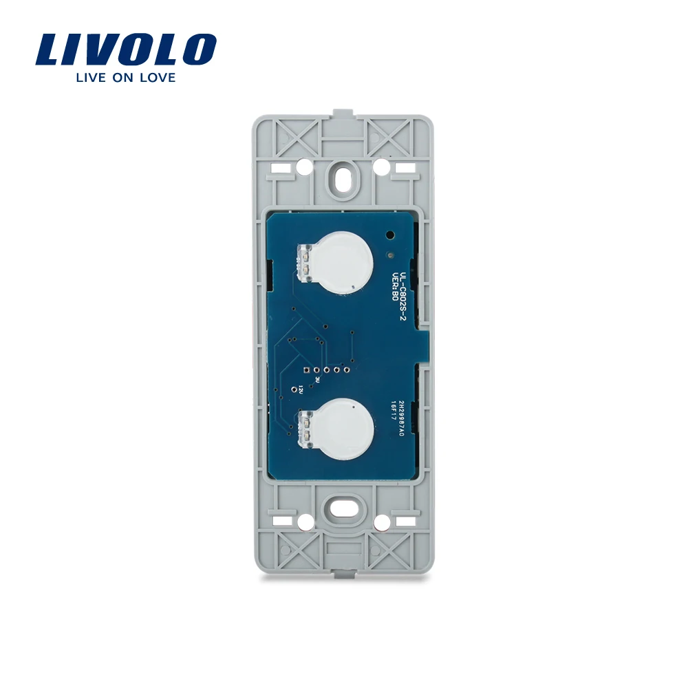 Livolo США Стандартный сенсорный контроль, домашний светодиодный переключатель для занавесок, Базовая плата без стеклянной панели, переменный ток 110~ 250 В, VL-C502W
