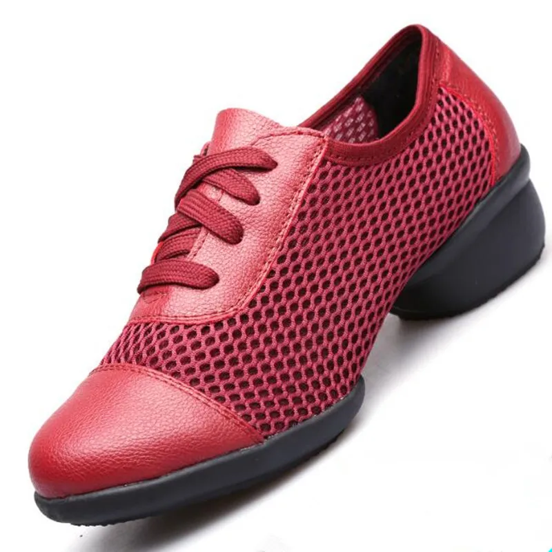 Femme Talons Maille black Noir rouge red Haut Mode Mou Chaussures Marque Casual Fond Véritable Danse Zxryxgs Leather Nouveau Mesh 2018 Mesh Respirant En De Cuir TFx7pnwq