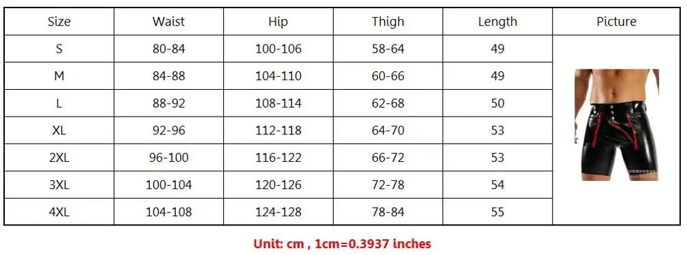 Большие размеры S-4XL Мужские штаны из искусственной кожи эротические Фетиш молния Ночной клуб обтягивающие штаны гей белье клубный комбинезон