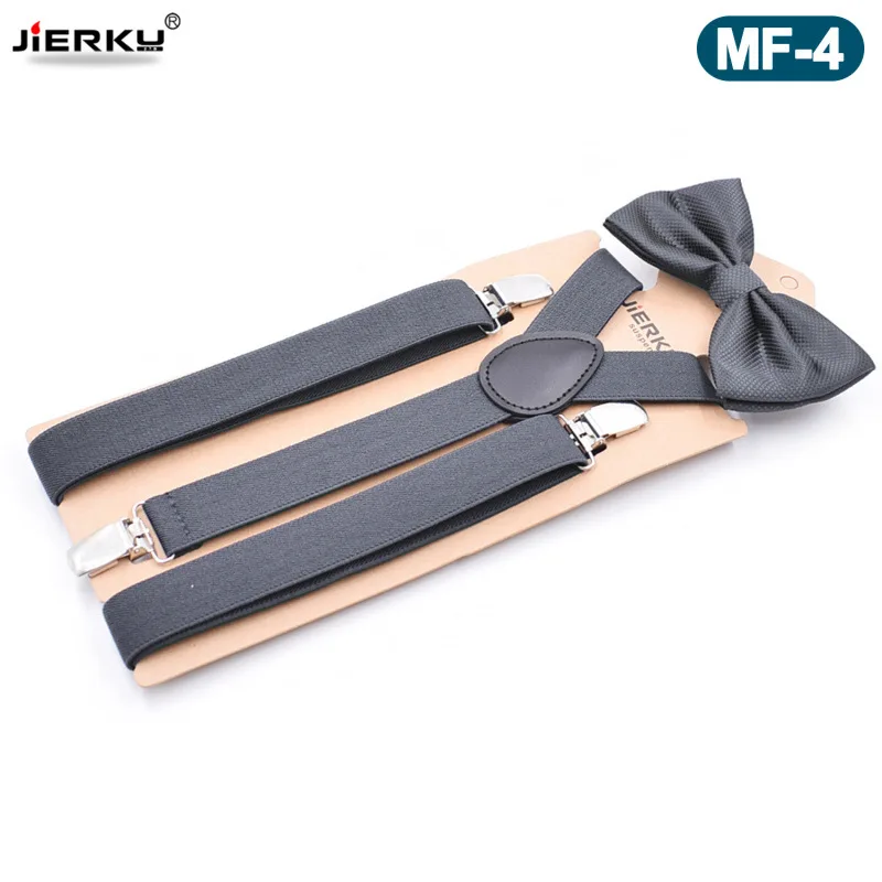 JIERKU подтяжки с бантом женские подтяжки кожаные 3 зажимы на подтяжках модные брюки ремень 2,5*105 см JK3C05 - Цвет: Серый