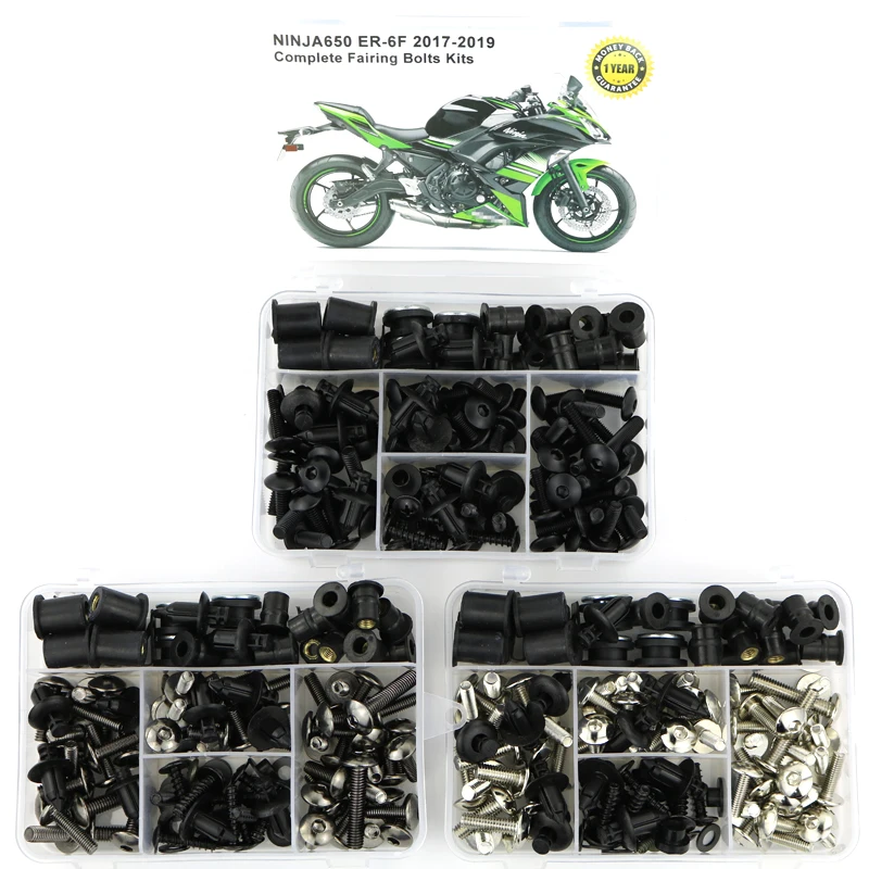 Подходит для Kawasaki Ninja 650 ER6F ER-6F 2017 2018 2019 мотоциклетный Полный Комплект болтов с