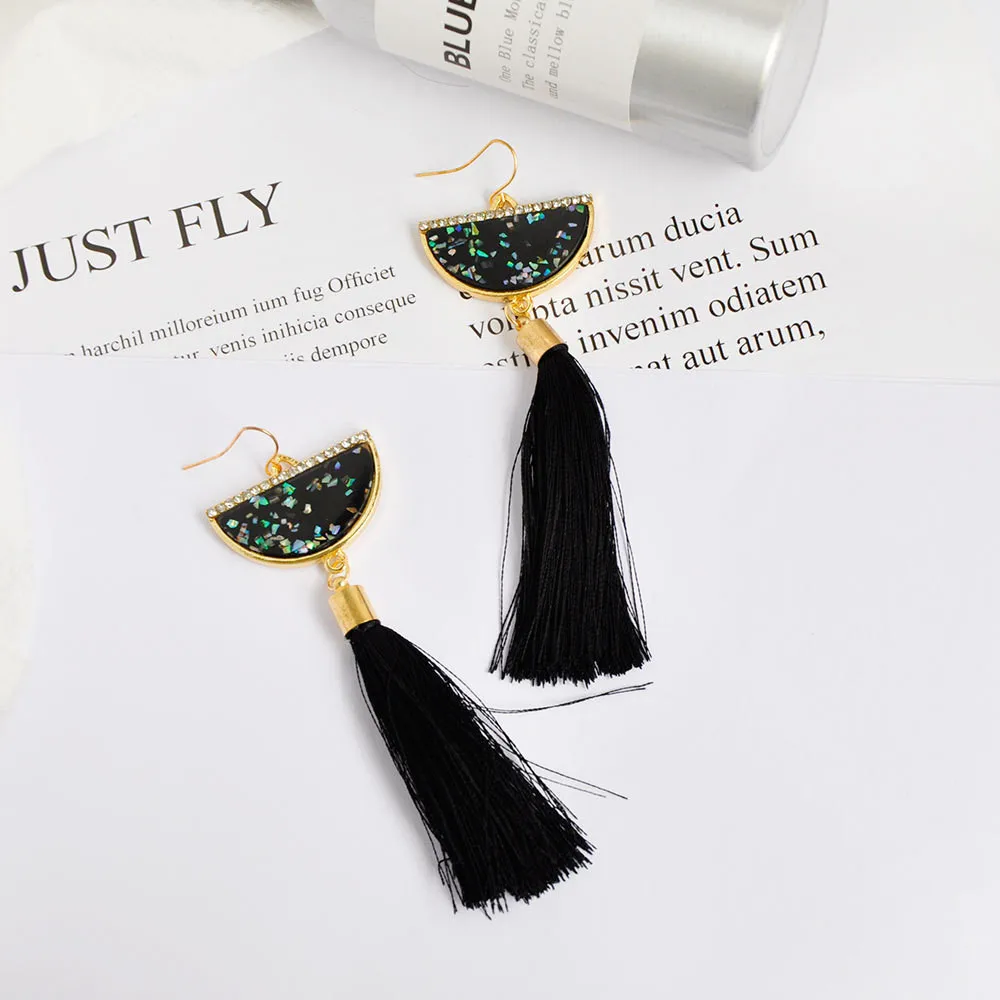 trendy long fringe earrings for women10
