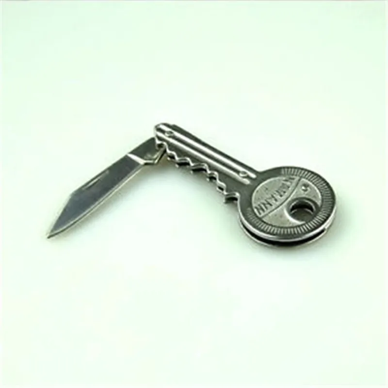 Nuevo 1 pieza Mini clave cuchillo plegable bolsillo cuchillo clave cadena cuchillo pelador portátil acampada llave anillo herramienta