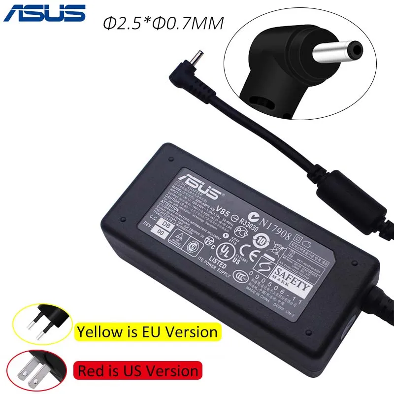 ASUS AC адаптер питания для ноутбука Зарядное устройство Asus 2 5*0 7 мм 19V 2.1A 40W ADP 40PH AB