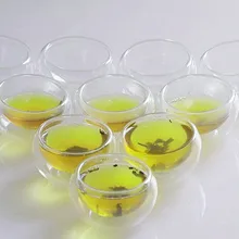 Горячо! 6 шт./лот, двухслойная стеклянная чашка 50 мл, изысканная чашка ручной работы с двойными стенками, термостойкие чайные чашки, блюдца