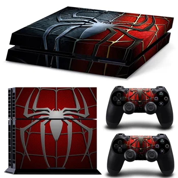 

Free drop shipping spider wonderful skin sticker for PS4 console and two controllers skin style #TN-P4-10337