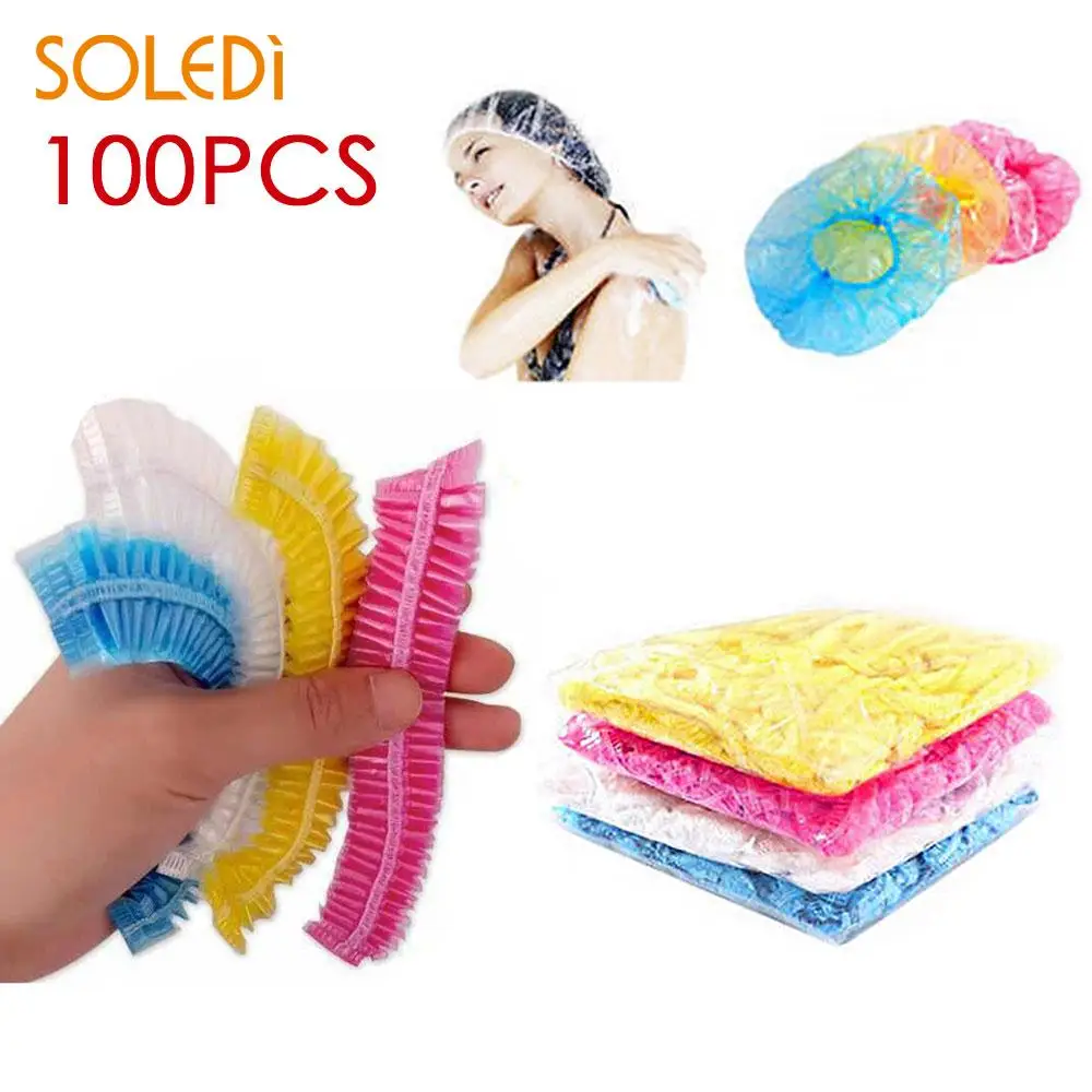 One Off Caps Disposable Bath Caps Comfortable PE 100pcs/Bag Kitchen