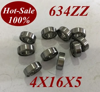 

50pcs Low noisy 634 ZZ 634ZZ 634Z 634-ZZ 4X16X5 MM Deep groove ball bearing micro miniature small bearing motor bearing