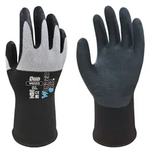 Двухцветные нейлоновые микро-волокна с нитриловым поролоновым покрытием перчатки для работы в саду