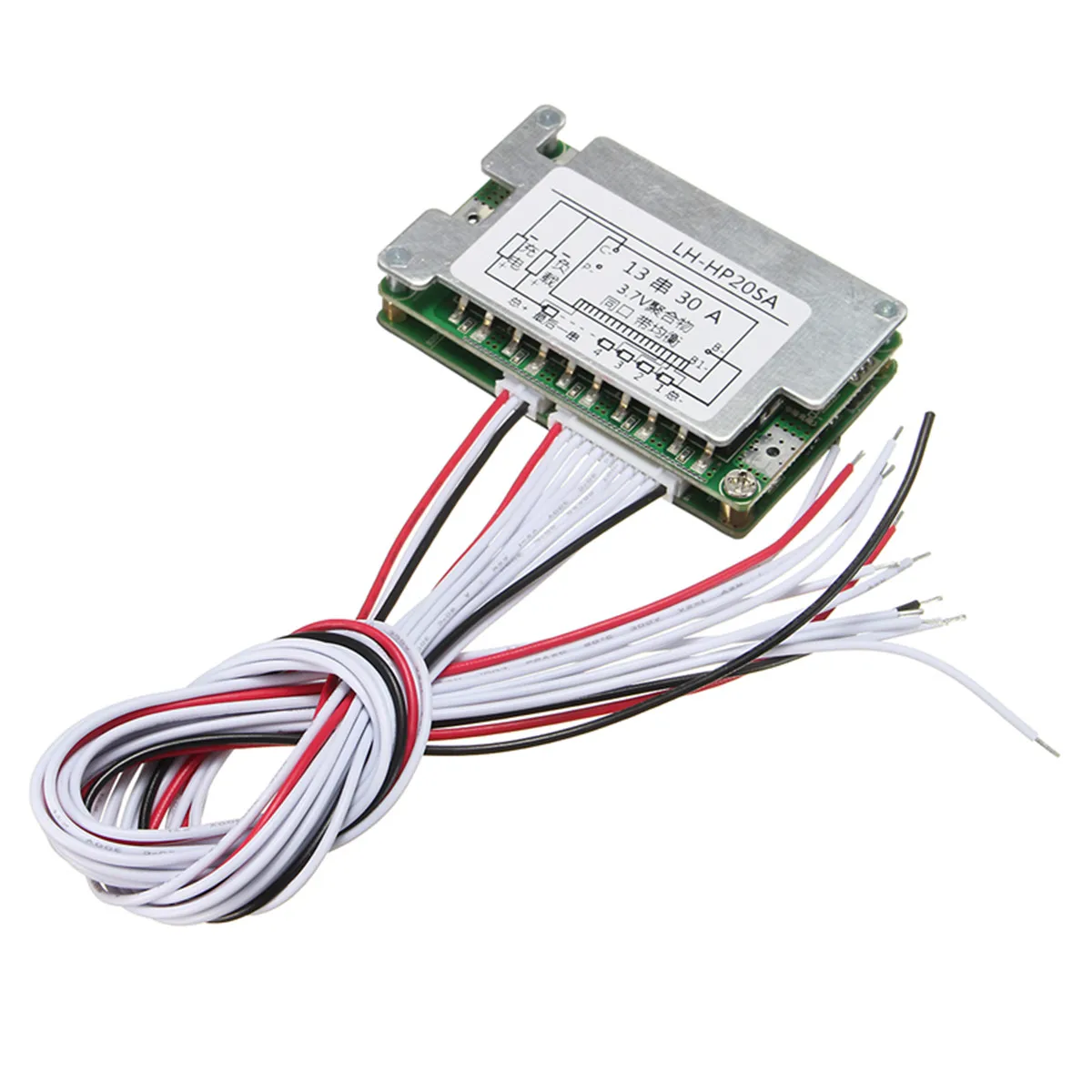 

48V BMS 13S Li-ion Battery 30A Lithium Battery Protection Board Balance + Wire Board Module 70x45x15mm Integrated Circuits