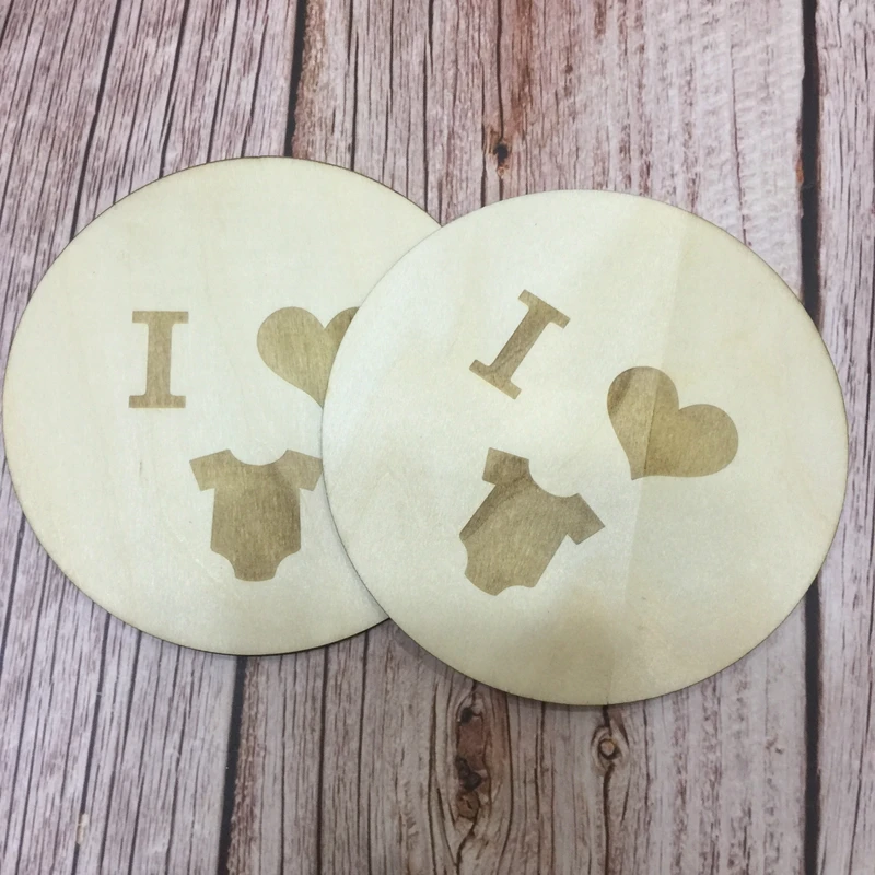 

set of 5 cute eco friendly coaster wedding gift custom wood coaster