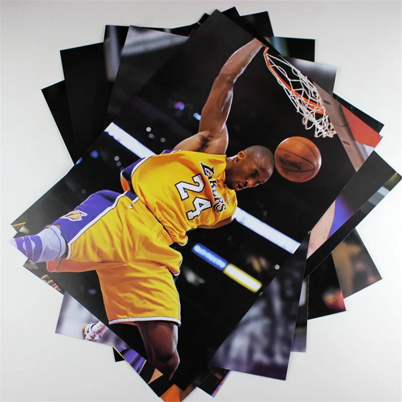 8*(42x29cm)NBA basketball star Kobe Bryant 8 mounted poster sticker
