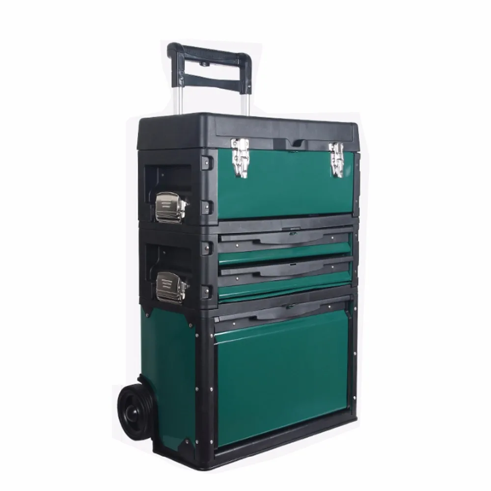 

Mobile hardware trolley multifunctional three-tier combination luggage