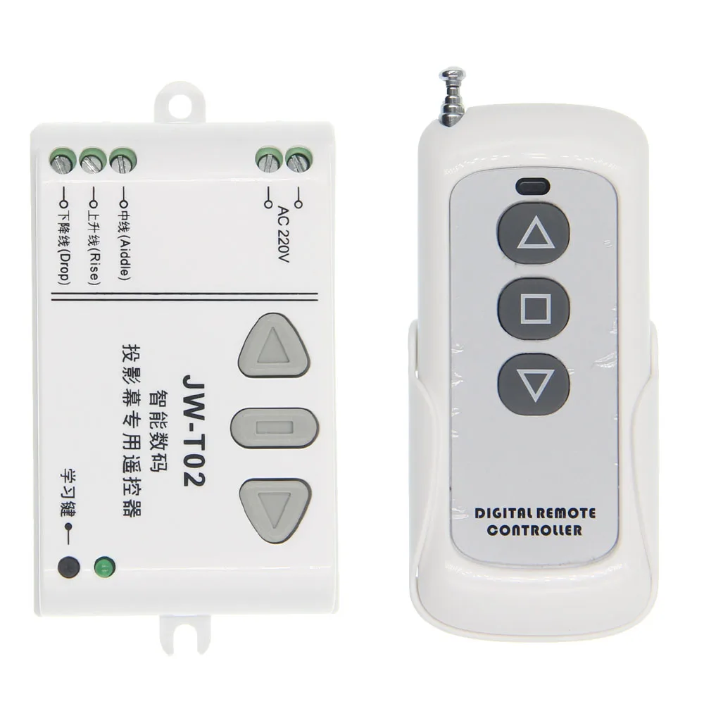 

500W AC 220V Motor Wireless Remote Control Switch UP Down Stop Tubular Motor Controller Motor Forward Reverse 315 433 MHz