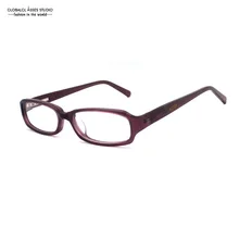 Симпатичные овальные линзы ацетат детские очки Рамка Кристалл для девушки фиолетовый принт храма весна шарнир Близорукость Оптические очки 8010-C10